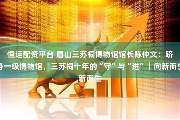 恒运配资平台 眉山三苏祠博物馆馆长陈仲文：跻身一级博物馆，三苏祠十年的“守”与“进”｜向新而生